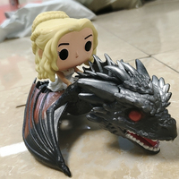 Thrones Science Fiction Savage Flying Magic Dragon Daenerys Targaryen Riding DRAGON Anime Figures Desktop Ornament Toys Model