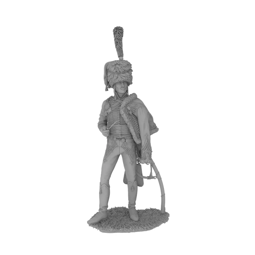 1/24 Officer Model Figure Resin Model Kit Gk Miniature 3D Printed Gray Model Figure DIY Doll Model Collection Unassembled Unpainted