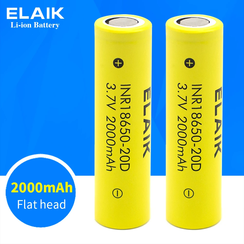 

10PCS 18650-20D power battery 3.7V 2000mAh rechargeable power lithium battery internal resistance small