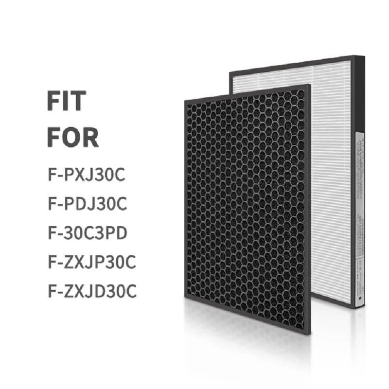 Air Purifier Filter HEPA and Activated Carbon Filter Set For Panasonic F-PXJ30C F-PDJ30C F-30C3PD F-ZXJP30C F-ZXJD30C