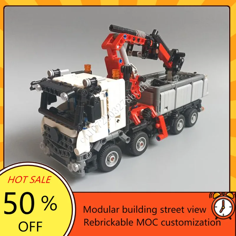 1069PCS MOC City Transportation Mercedes truck Arocs Model Building Blocks Bricks DIY Assembly Creative Children Puzzle Gifts