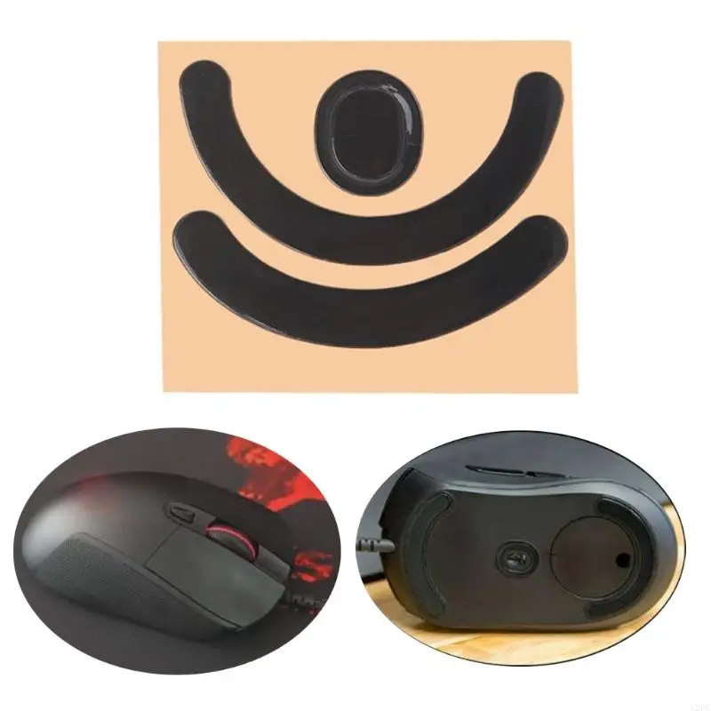 Pés de mouse com borda curva, patins para mouse g403 g603 g703, 1 conjunto de 0,6 mm de espessura