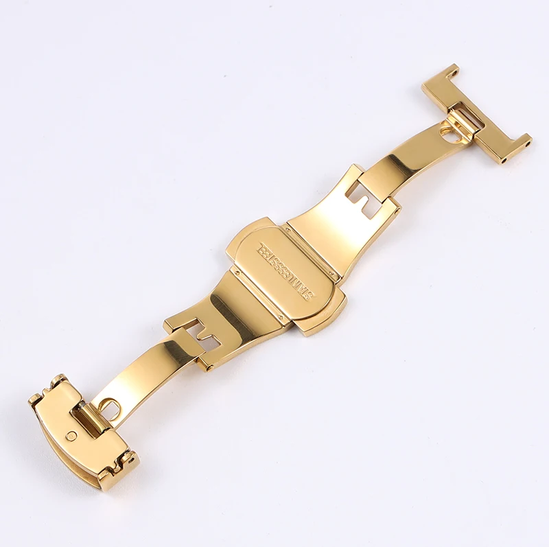 Butterfly Deployment Buckle Automatic Double Click Stainless Steel Strap Button For Watch Band 16mm 18mm 20mm 22mm Gift Tool