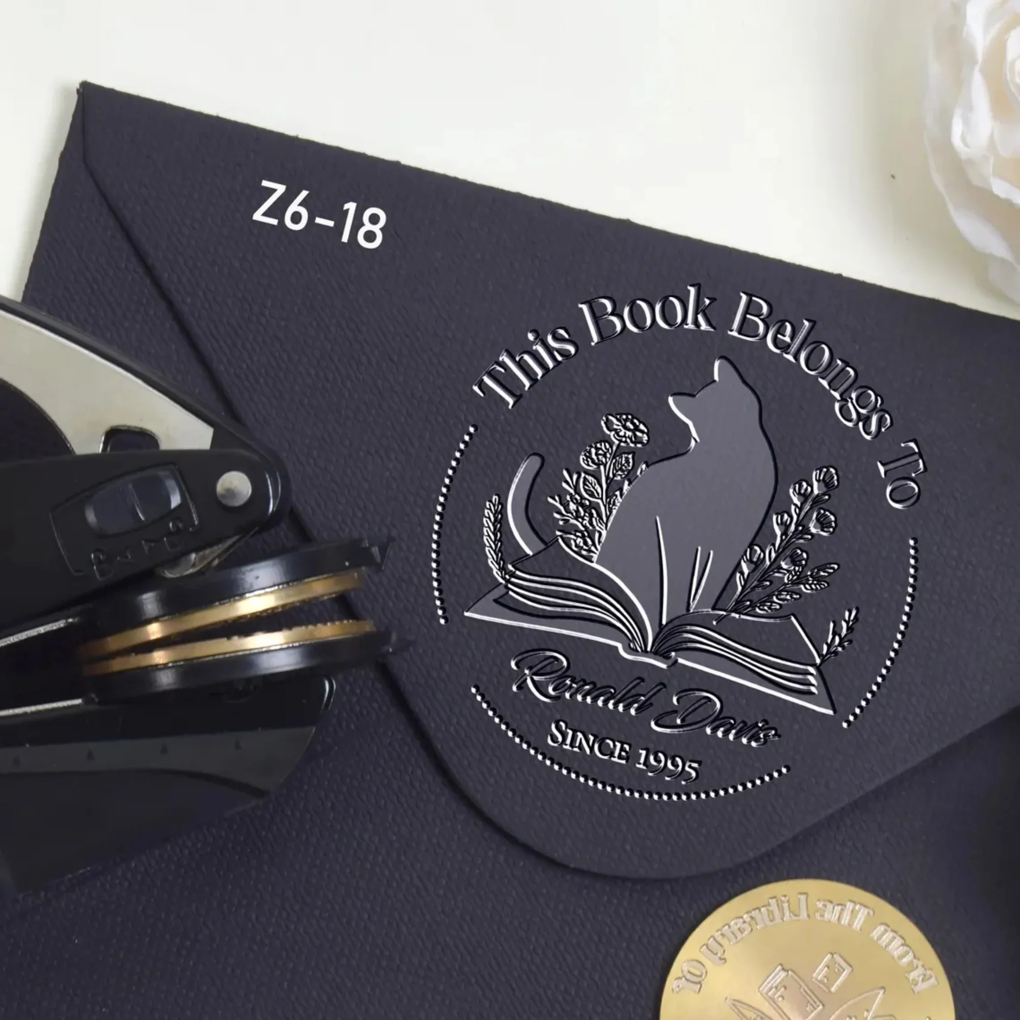 

Custom Embosser Stamp LOGO DIY Personalized Book Embosser Seals for Letter Head Wedding Envelope Graduation Christmas Decora