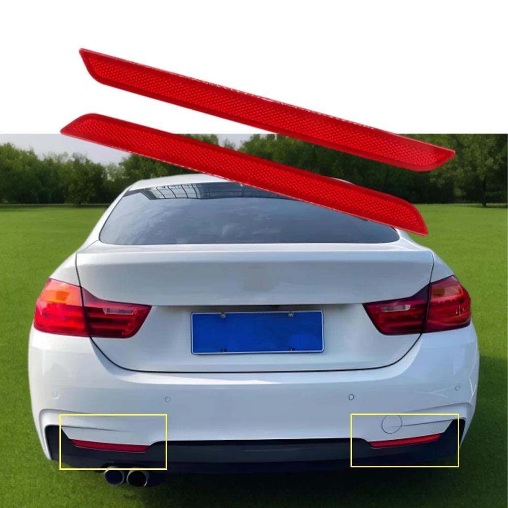 

Car Rear Left+Right Bumper Reflector rear Warning strip For BMW 428i 430i 435i 440i F32 F33 F36 4-Series 63147847234 63147847233