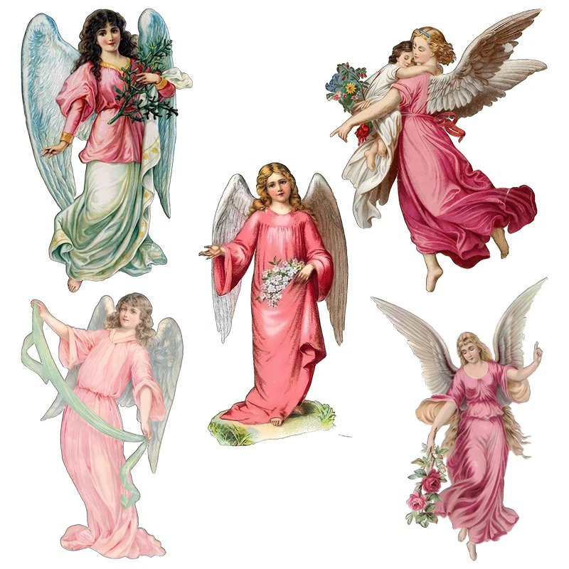 Three Ratels QCF330 Retro Virgin Angel Church Old Edition Mural Style Self Adhesive Paper Waterproof