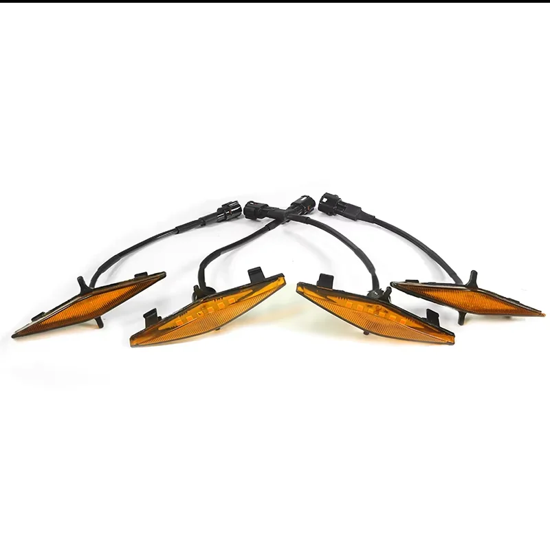 Smoked Lens Car Front Bumper Grill LED Lights With Wiring Harness Kit For 2014-2019 Toyota 4Runner TRD Pro Grille Amber /White - Image 3