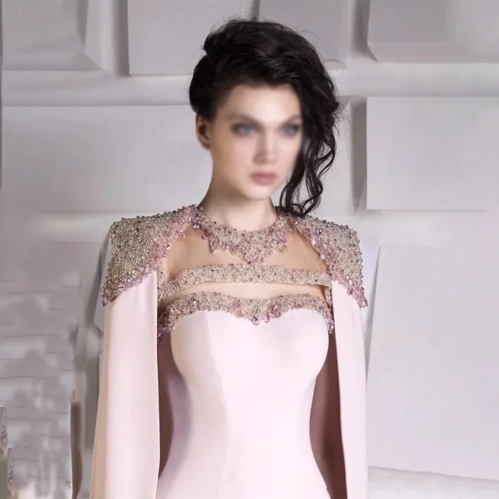 

Sweetheart Pink Beading Elegant Evening Dresses Formal Party Prom Gowns Floor-Length Trumpet Evening Prom Dresses Customized