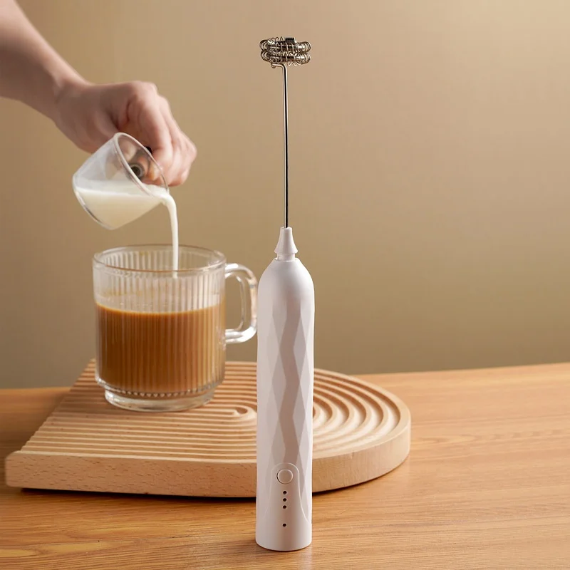 Wireless Electric Whisk Multi-Functional Milk Frother for Coffee Milk - Perfect Baking Tool for Cream Egg Whipping
