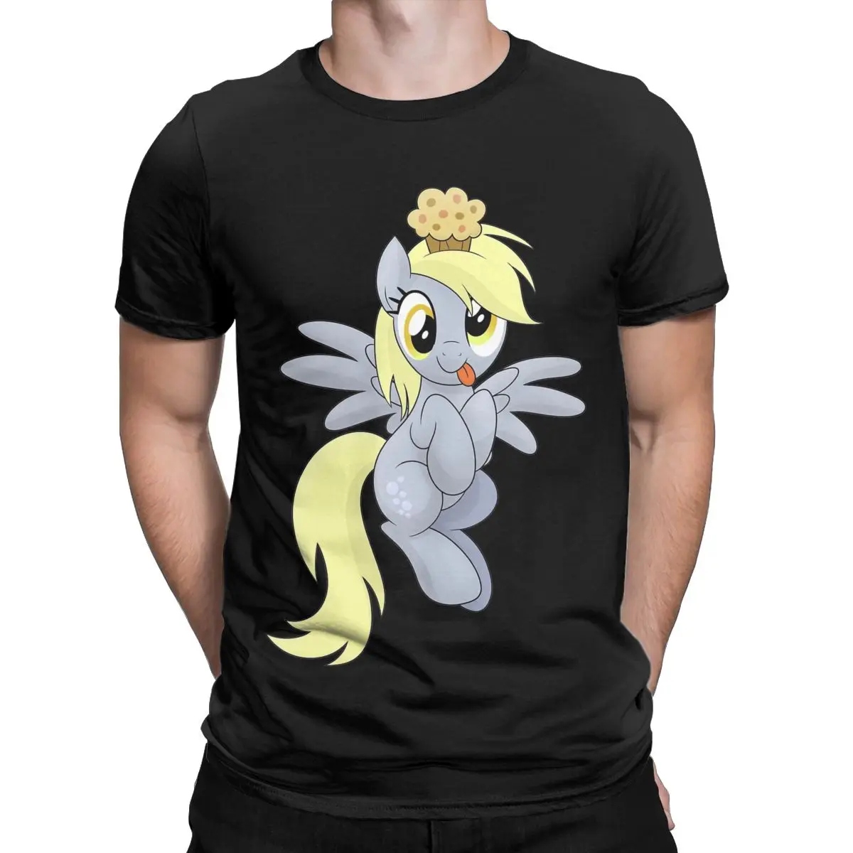 Funny Mlp Derpy Muffins Hooves Mlp T-Shirt for Men Round Neck 100% Cotton T Shirt Short Sleeve Tees Plus Size Clothing