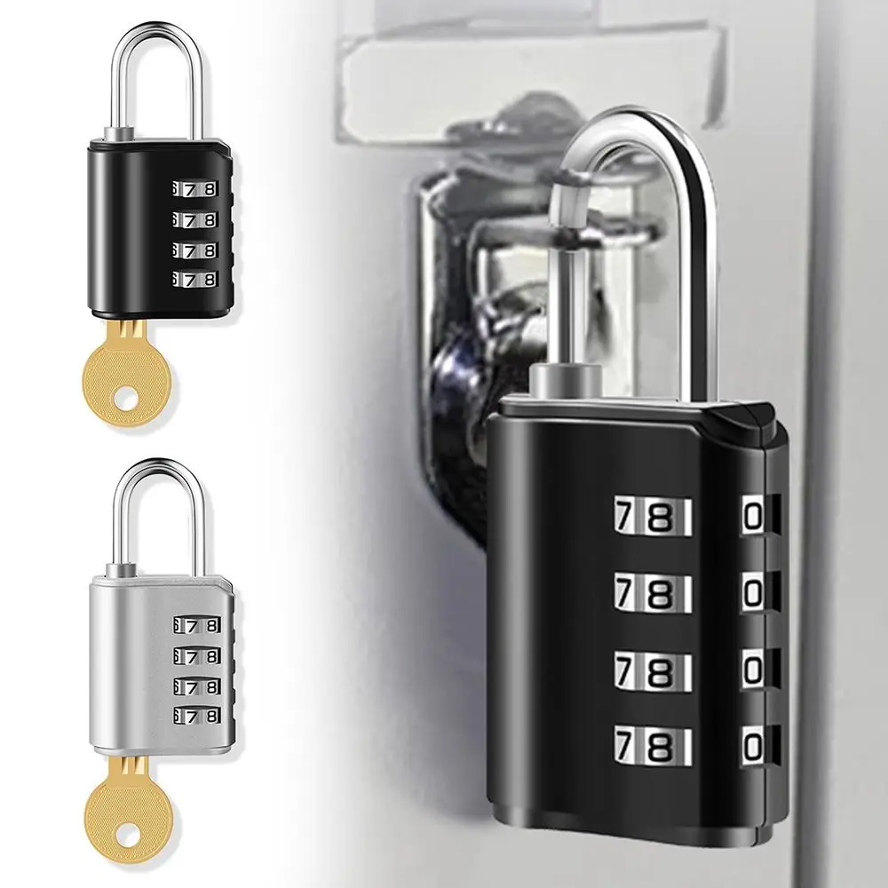 Security Travel Combination Lock Dormitory Cabinet  Lock 4 Digit Password Lock Luggage Padlock Backpack Zipper Lock