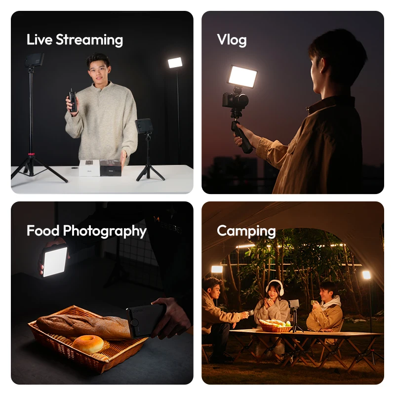 Ulanzi K6500 Studio Magnetic Bluetooth Video Light 8000mAh 2900K-6500K Fill Light Sync with D200 Deck for Live Photography Shot