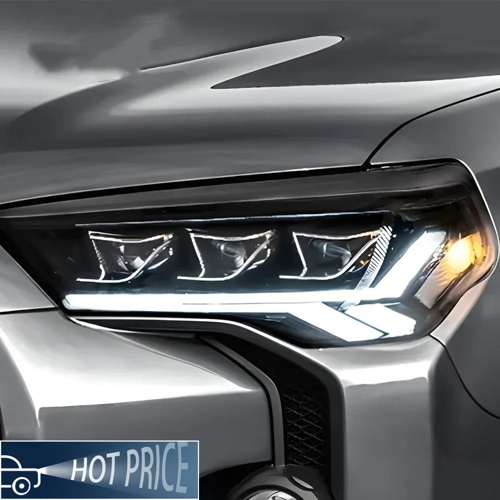 

For Toyota 4Runner 2014-2021 Car Headlight New Upgrade LED Projector Three Lens Daytime Running Light Auto Head Lamp Accessories