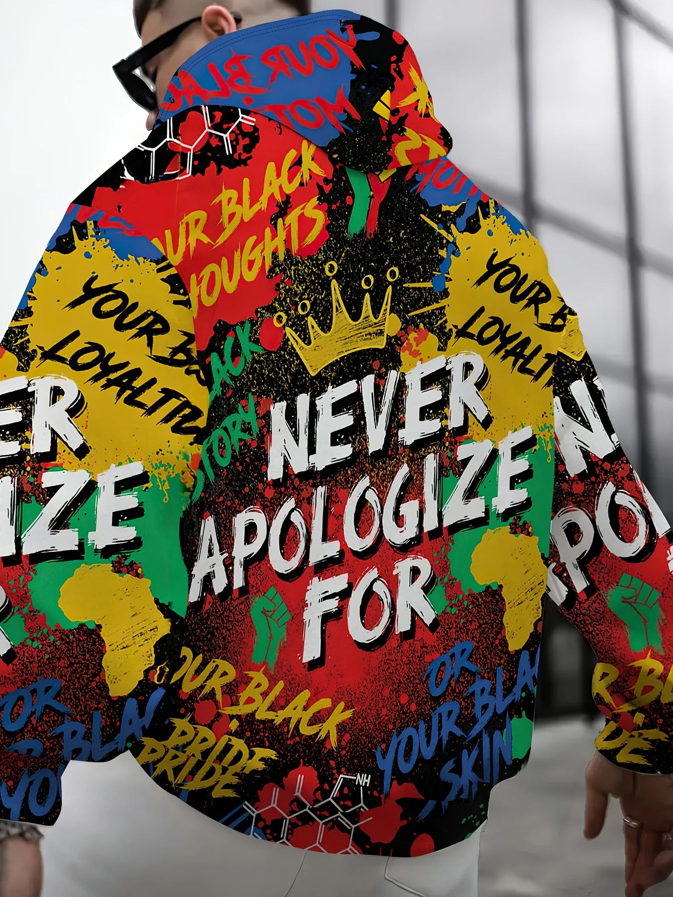 الرجال بلوزة كاجوال البلوز المتضخم هوديي شريط أفقي طباعة طويلة الأكمام فضفاضة حجم كبير للجنسين الرجال الملابس