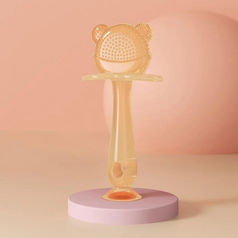 Silicone Baby Teether Soothing Teether Early Educational Sensory for Infant Bear Teething Teether