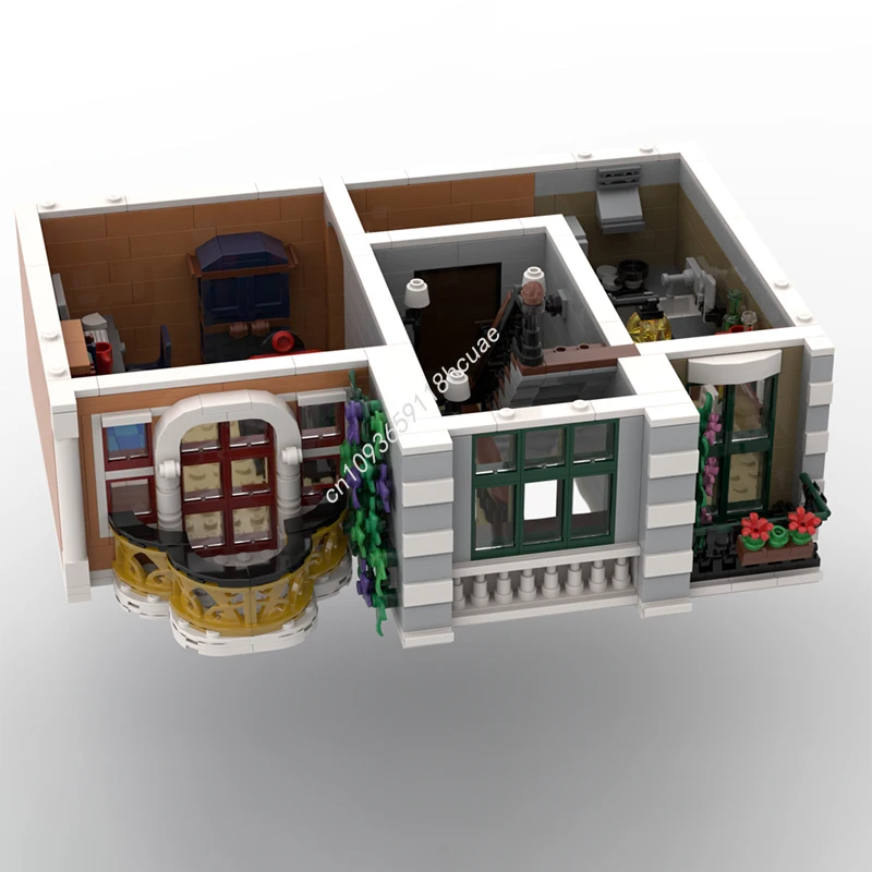 4054pcs MOC 19th Century Classici Tenement House Edifici modulari Building Blocks Giocattolo educativo di Natale Regalo creativo