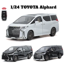 1/24 TOYOTA Alphard MPV Van Diecast Toy Car Model Vehicle Miniature Pull Back Sound & Light Doors Openable Collection Gift Boy