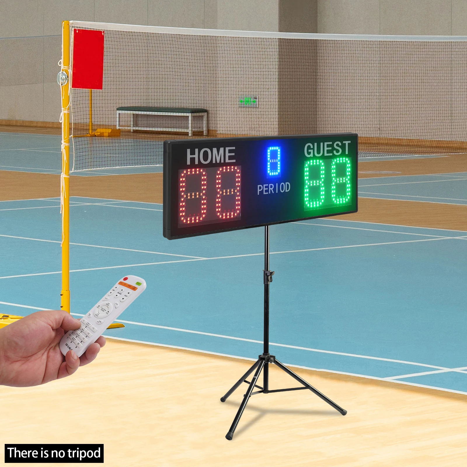 Elektronisch scorebord Draagbaar wedstrijdscorebord voor tennisbasketbal Biljart Basketbal LED-scorebord Afstand 30M