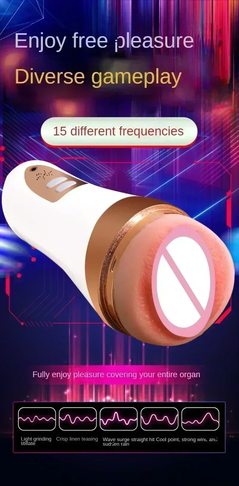 Potente taza de masturbación, vibrador vaginal realista, Juguetes sexuales para hombres, simulador de mamada, masturbador masculino automático para adultos 18 +