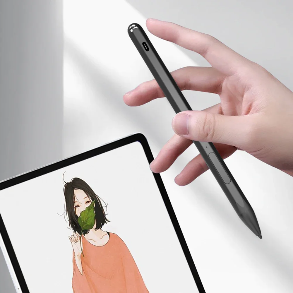 Laptop Stylus 4096 Pressure Sensitive Touch Stylus Pen Type-C Rechargeable with 3 Pen Tips for HP Envy X360/Asus Vivobook Flip