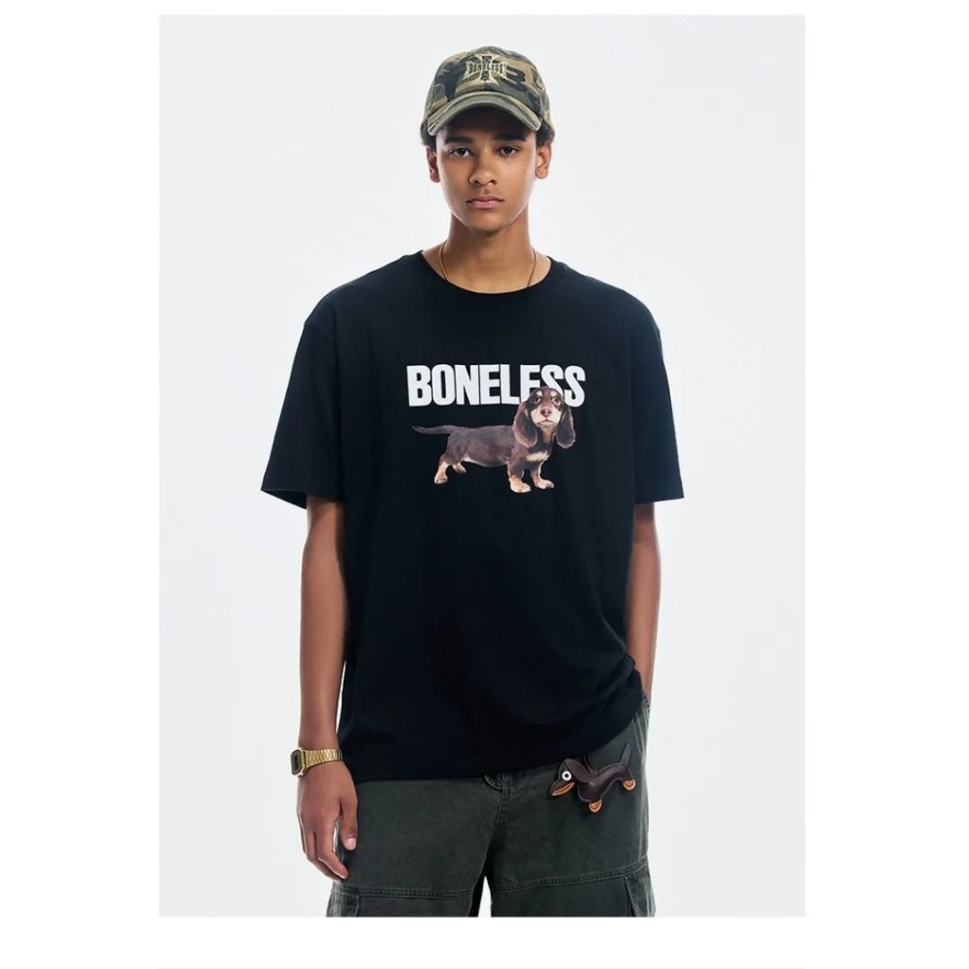 الألماني جرو قصيرة الأكمام الجرافيك تي شيرت الصيف موضة الرياضة القطن الخالص تي شيرت رجالي ملابس الأطفال المحملة Y2k امرأة