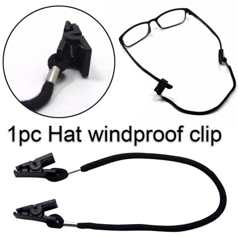 Hat Clip Holder Eyewear Retainer Hat Leash Windy Clip Cord Strap Windproof Clips Fishing Accessories