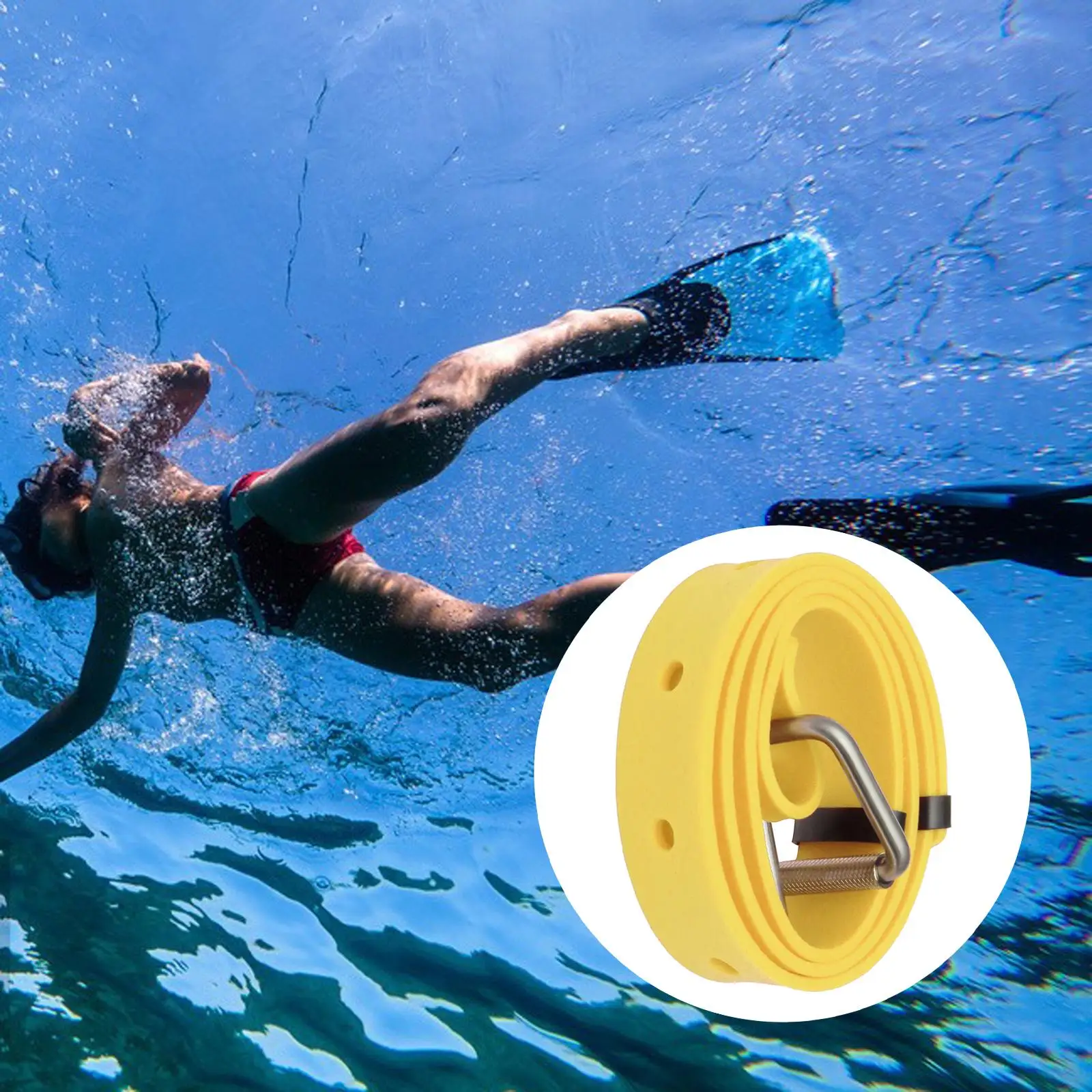 

1.3M Adjustable Diving Weight Belt Webbing with Stainless Steel Buckle Quickly into the Water Equipment for Scuba Diving