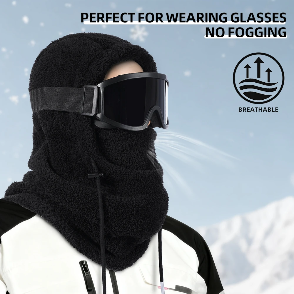 الصلبة الشتاء الحراري بالاكلافا قبعة الطقس البارد التزلج قناع الوجه مقنعين قبعة الرياضة في الهواء الطلق ركوب الدراجات على الجليد المشي لمسافات طويلة باندانا وشاح #3