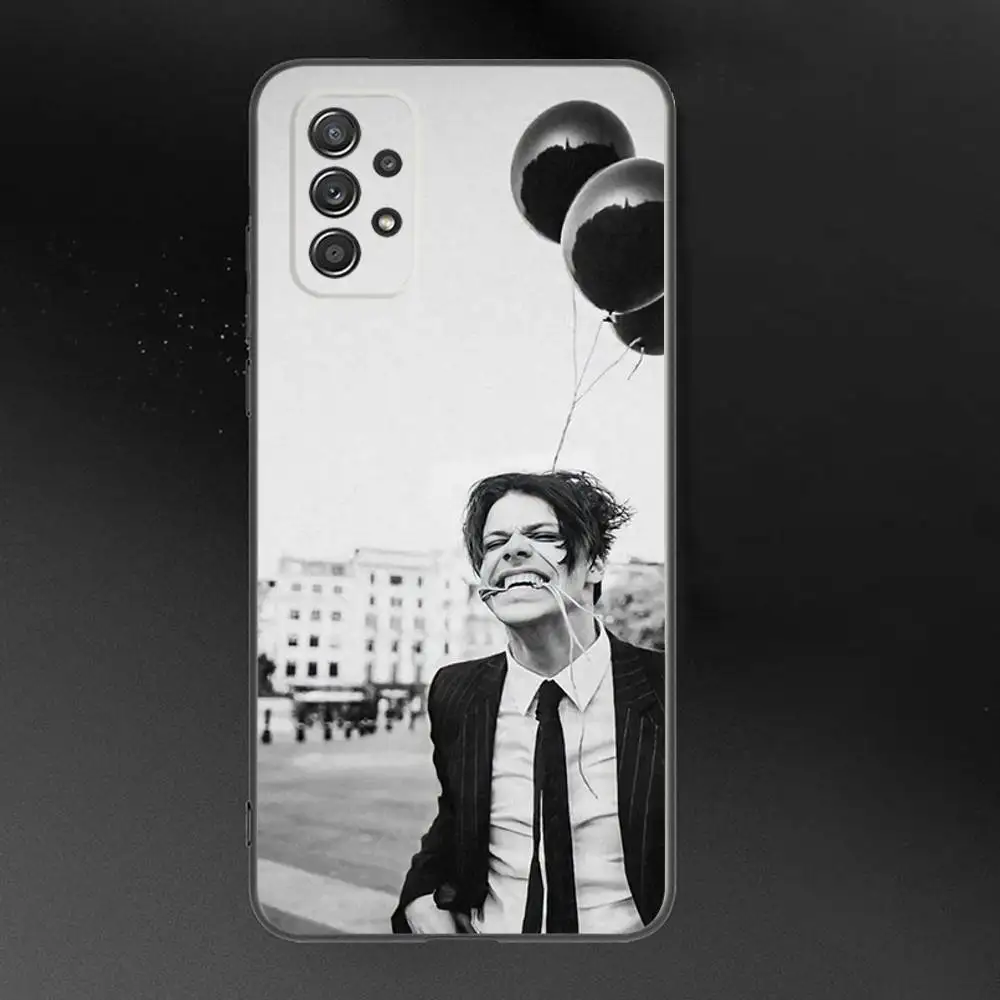 حافظة هاتف Y-Yungblud Singer لهاتف سامسونج جالاكسي A 91,80,73,72,71,53,52,51,22,5G غطاء أسود ناعم مقاوم للصدمات