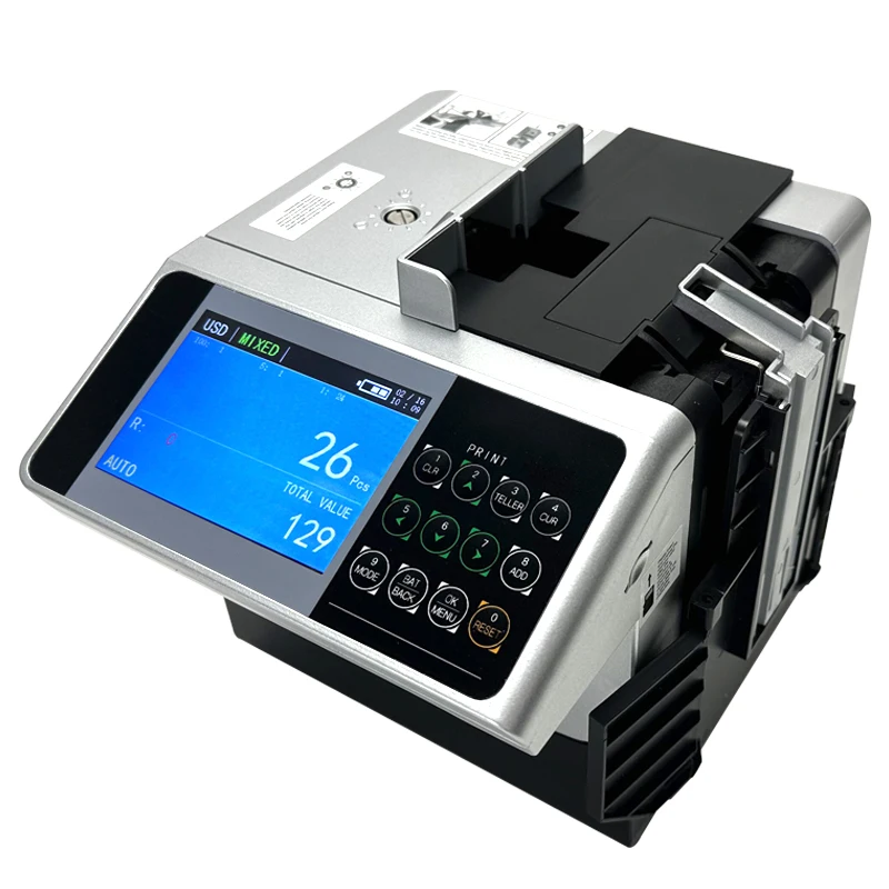 Portable Money Counter Machine Rechargeable Cash Mixed Currency Mini Detector XD-6100 Portable Bank Printable Bill Counting