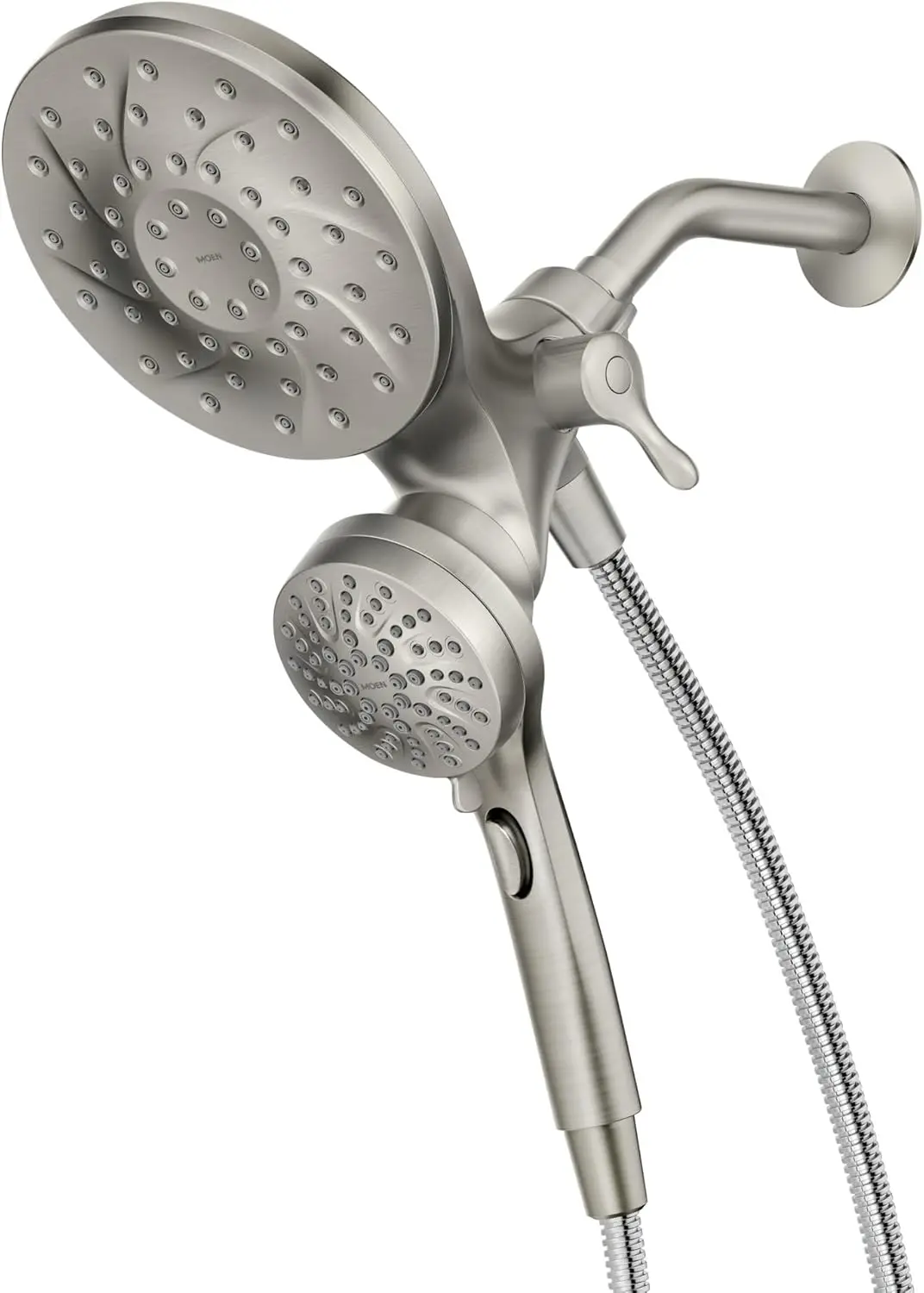 

2-in-1 Rain Showerhead with Magnetic Docking System, Detachable Handheld Spray, Spot Resist Brushed Nickel