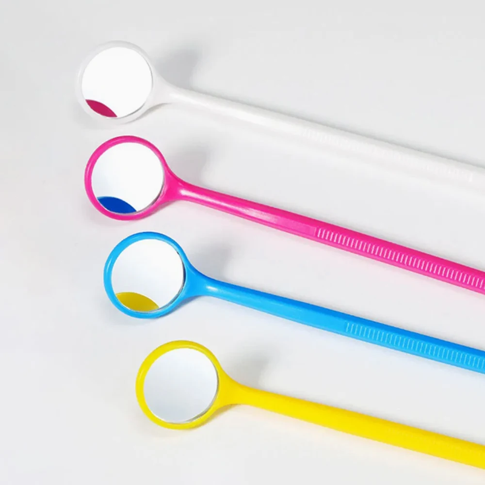 

200pcs Portable Disposable Mouth Exam Reflector Mirrors Plastic Lens Dental Tooth Oral Hygiene Care Tool