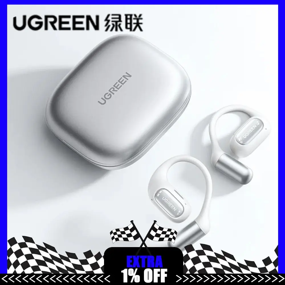 

UGREEN HiTune S7 Беспроводные открытые наушники с 4 микрофонами AI Шумоподавление 3D Пространственный звук Bluetooth 6.0 Длительный срок службы батареи На заказ