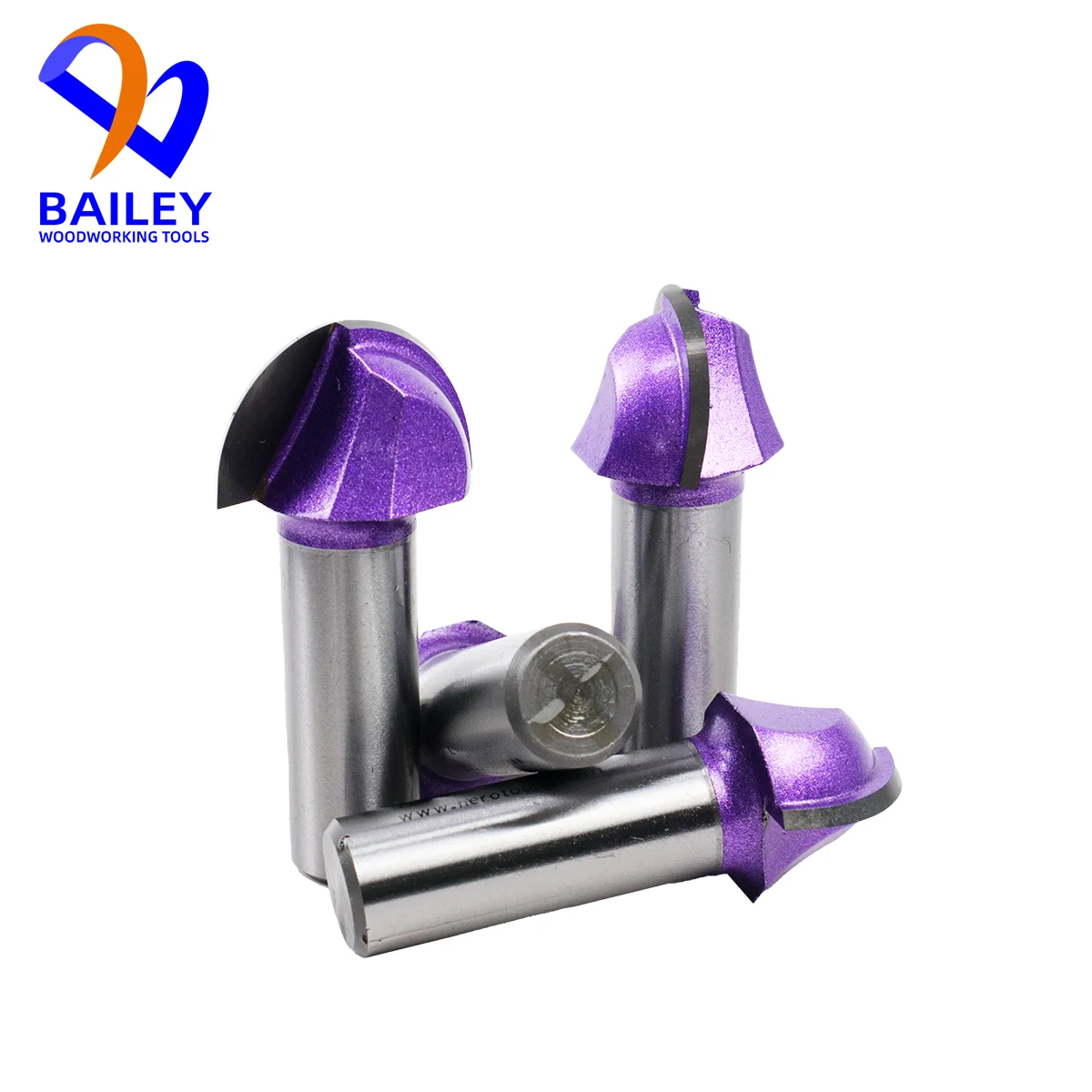 BAILEY 1PC Milling Cutter Round Nose Cove Core Box Router Bit Woodworking Tool for Wood 1/2 1/4 Shank Milling Cutter