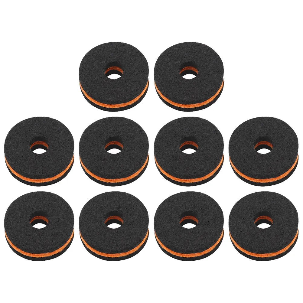 

Набор из 10 войлочных накладок для барабанов, универсальный стандартный размер, премиум-класс, износостойкие, аксессуары для барабанной посуды