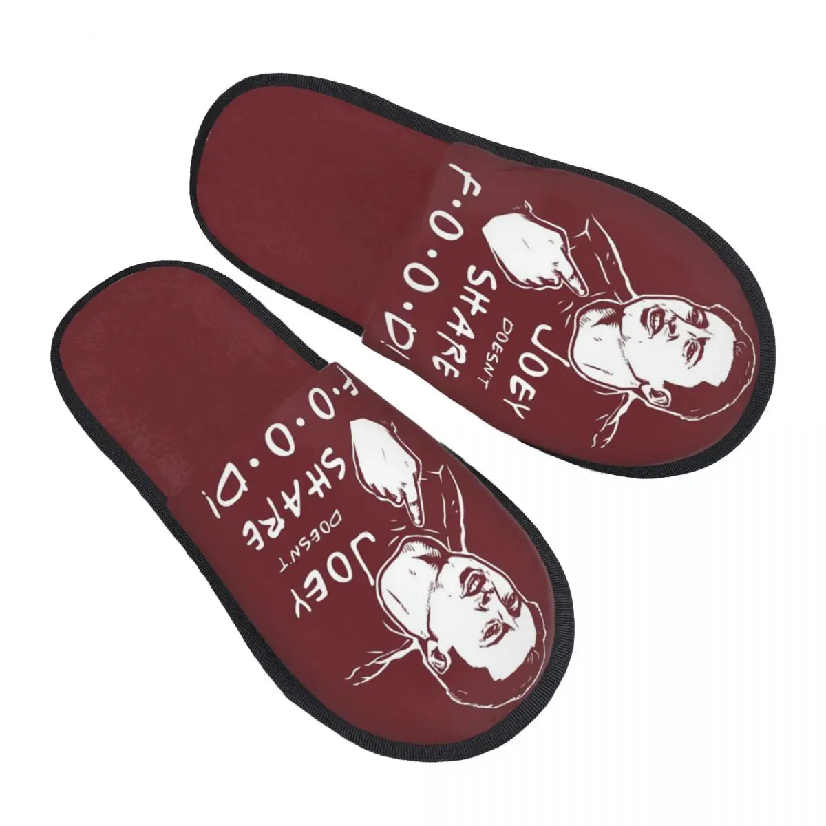 JOEY DOESN'T SHARE FOOD TV Show Men Women Furry slippers,Leisure pantoufle homme Home slippers