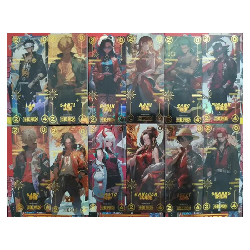 Anime One Piece Luffy Nami Nico Robin Yamato Boa Zoro Sanji Hancock Collectible Cards Christmas Birthday Gift Children\'s Toys