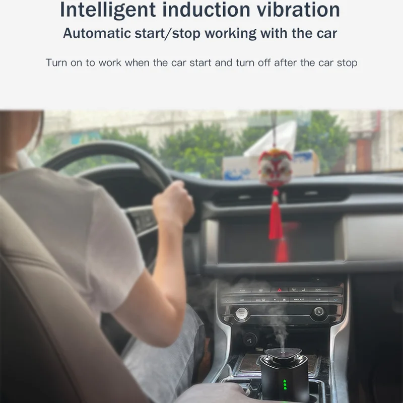 Aroma Diffuser Smart Car Air Freshener Pure Essential Oil Diffuser Rechargeable Aromatherapy Scent Automatic Fragrance Diffuser