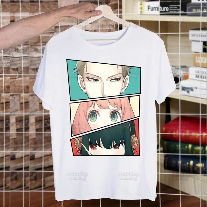 جاسوس X الأسرة جاسوس الأسرة أنيا متعجرف التي شيرت الرجال قميص Harajaku رجل عادية يور مزور Loid مزور بوند مزور المحملة قصيرة الأكمام بلايز #1