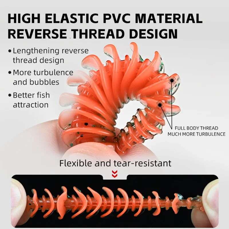 ميريديث الطعوم الناعمة 65 مللي متر 80 مللي متر الطعوم الاصطناعية سيليكون الكارب معدات صيد الأسماك السحر الصيد اكسسوارات الصيد السحر #2