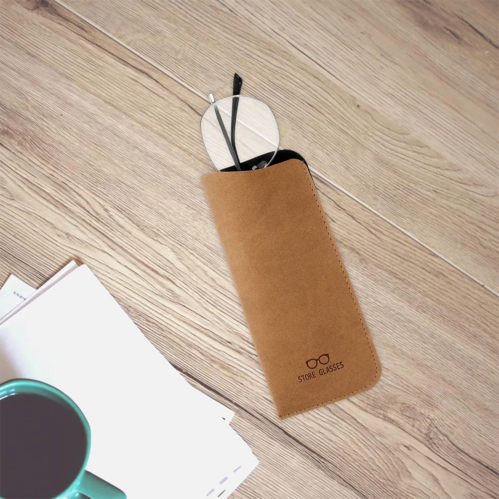 

2Pcs PU Eyeglasses Pouch Vintage Sunglasses Case Portable Travel Glasses Storage Bag Anti-Scratch Soft Eyeglass Case