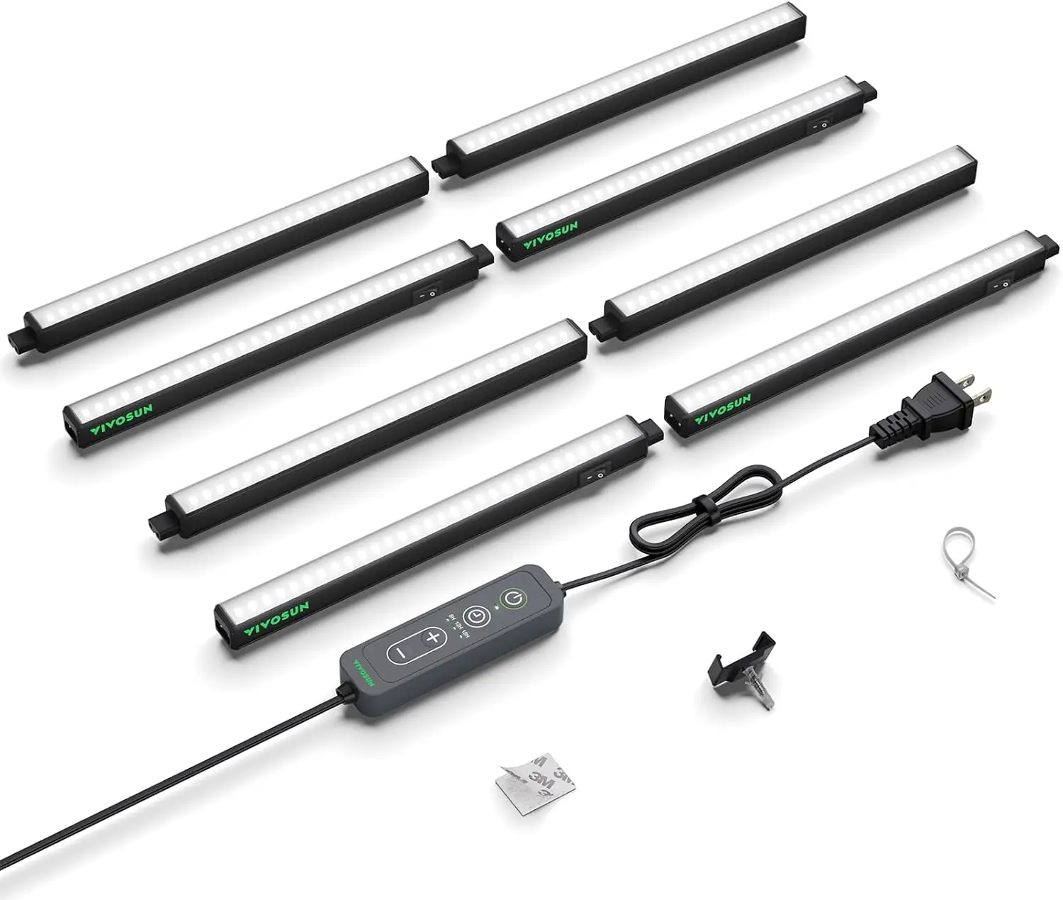 

Full Spectrum LED Grow Lights for Indoor Plants, 56W with Timer & Dimmer, Linkable 8-Pack for Hydroponics