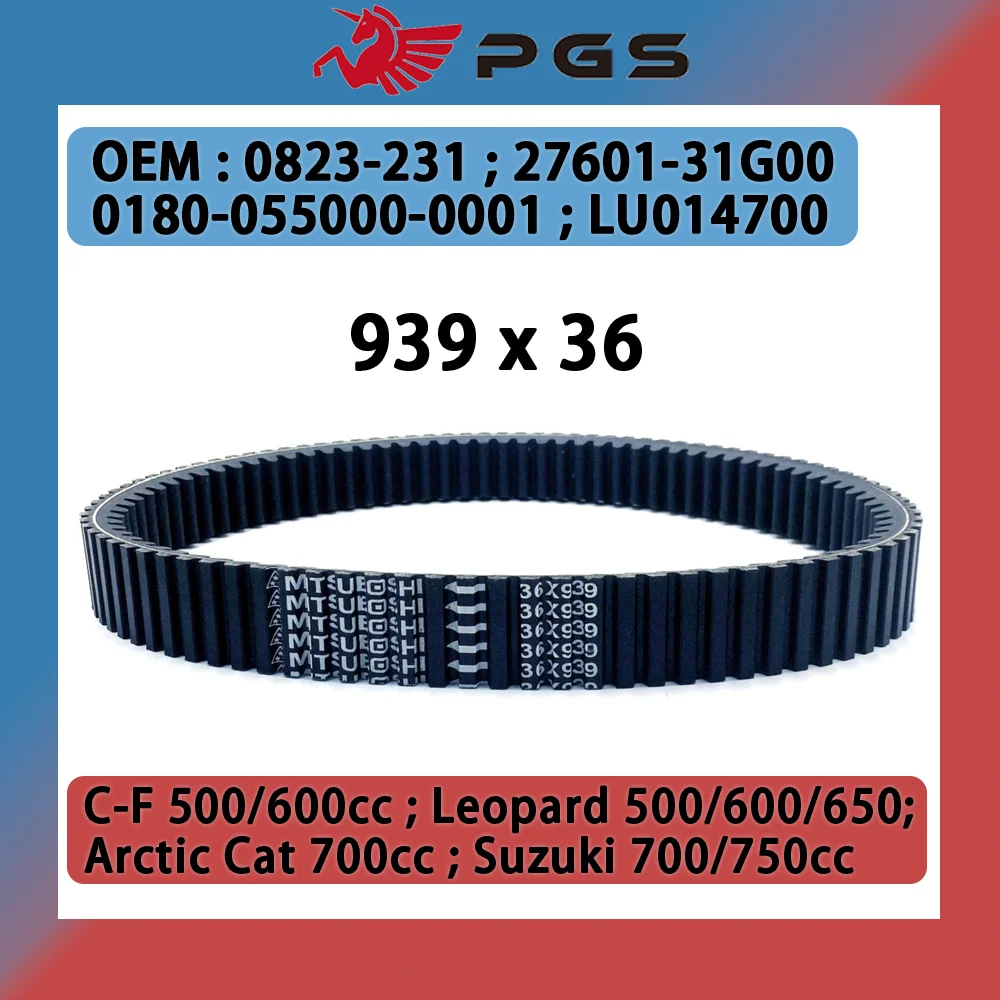 PGS 939x36 Drive Belt For CFMoto CF400 450L CF500 CF600 0180055000 0180-055000-0001 0180-055000-0004 0180-055000-0002