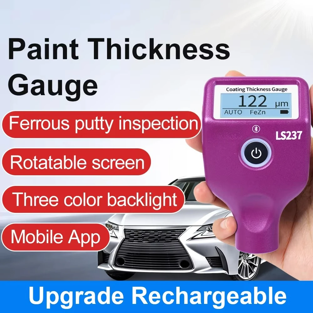 LS237 High Precision Car Paint Checker Detector Film Thickness Tester Car Paint Meter Coating Thickness Gauge view 2