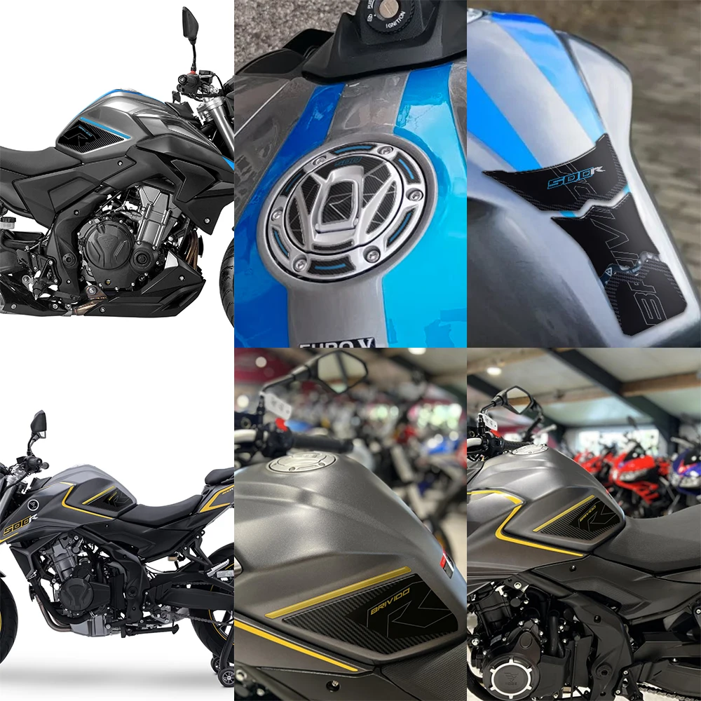 3D Resin Sticker Protection Kit Tank Pad Decals For Voge Brivido 500 R 2021 2022 2023 2024