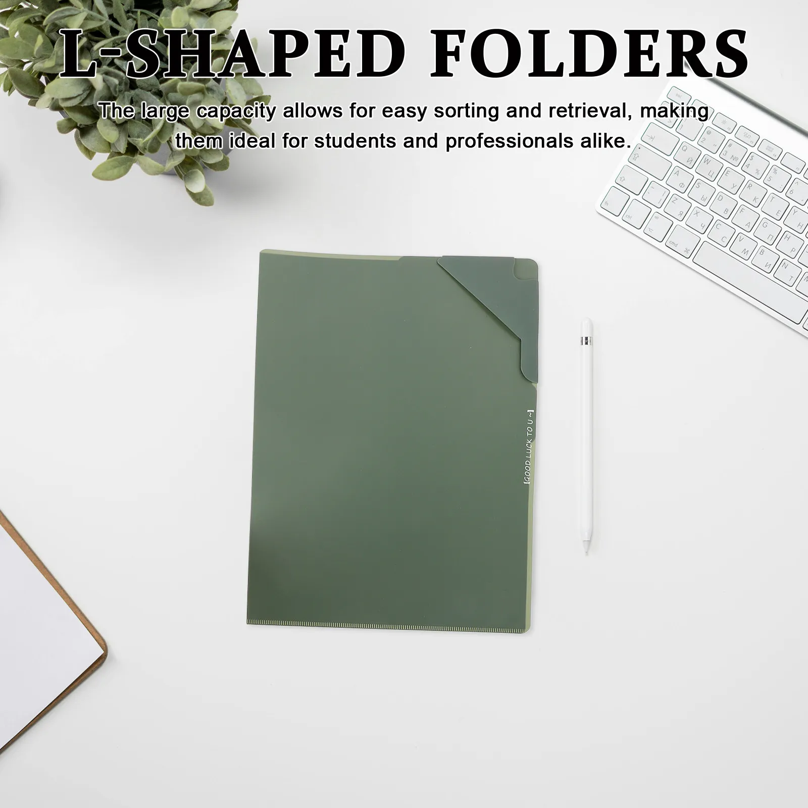

15Pcs Aesthetic L-Shaped Plastic Folders Color File Organizer with Locking Mechanism for Study Material Folder Important