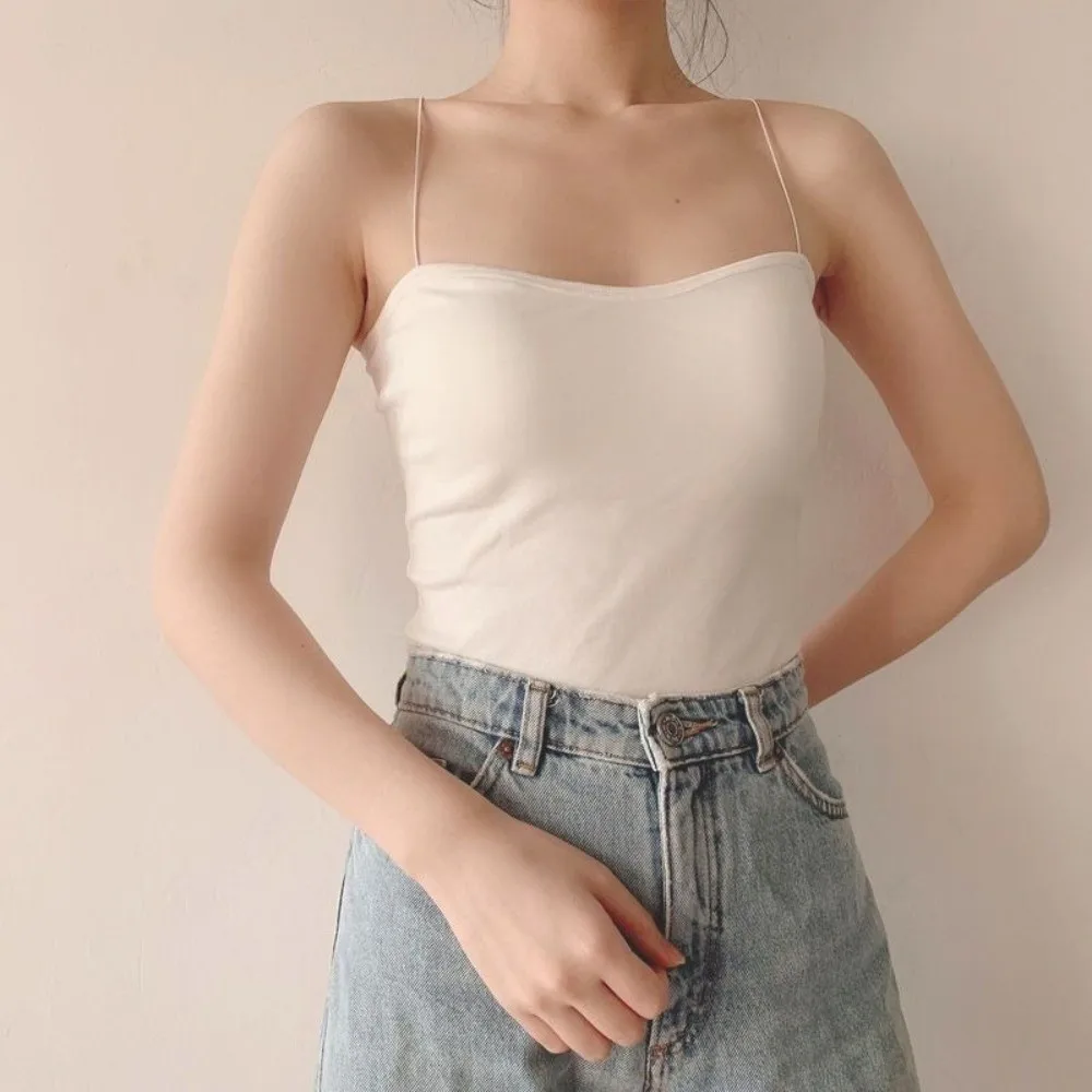 Casual Wireless Vest Crop Top With Chest Pad Soft Elastic Seamless Push Up Bra U-shaped Seamless Bralette Sport Wear