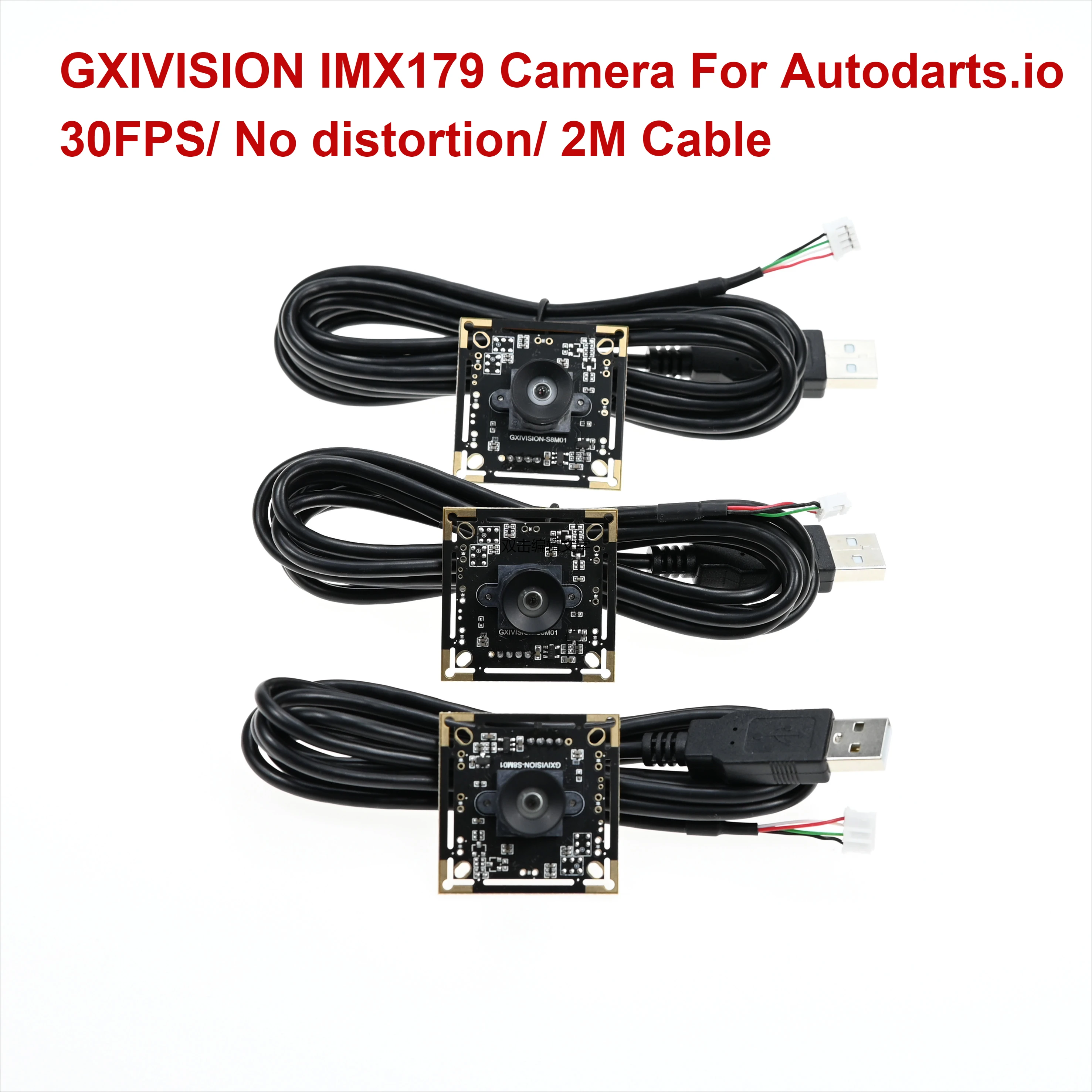 gxivision-30fps-imx179カメラモジュール2mケーブル歪みなしusbウェブカメラテストおよび検証済みドライブフリー3個1個