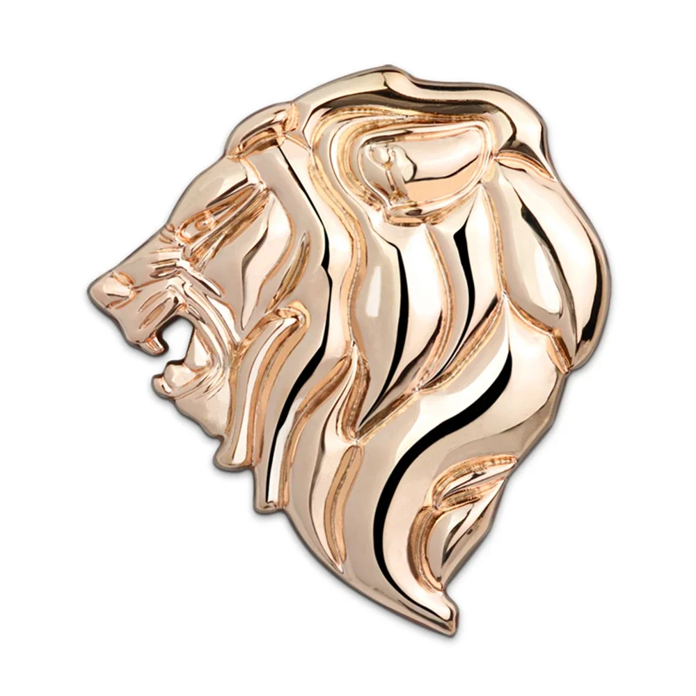 Lion Head Badge Creative Animals Emblem Metal Car Sticker for Peugeot 308 408 508 2008 3008 4008 5008 Car Exterior Accessories