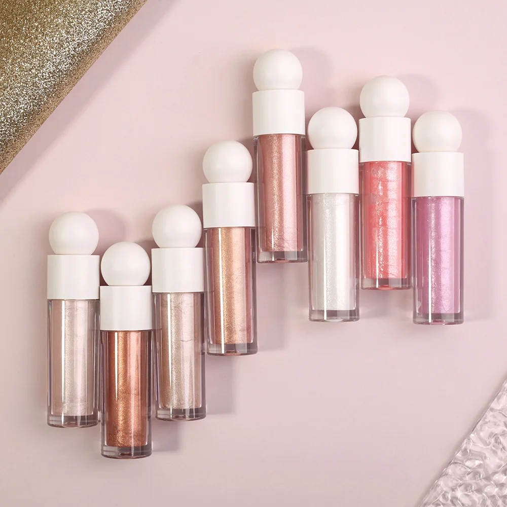 

Liquid Highlighter Custom Logo Face Bronzer Contouring Body Shimmer Mineral Glitter Eyeshadow Blush Cream Makeup Wholesale